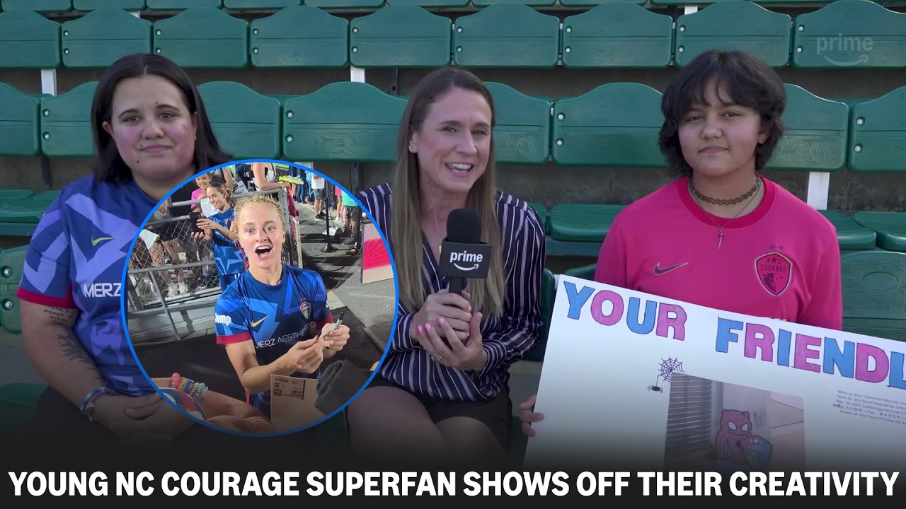 Young NC Courage superfan has the best signs