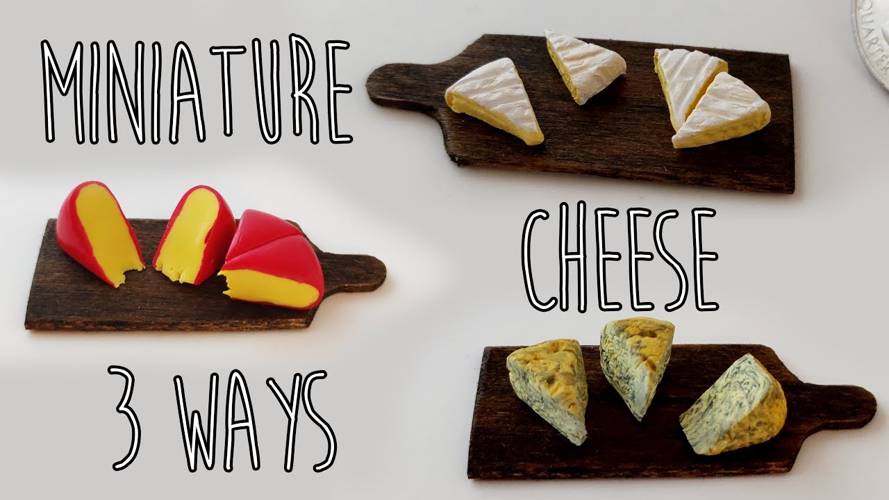 Realistic Miniature Cheese • polymer clay tutorial YouTube