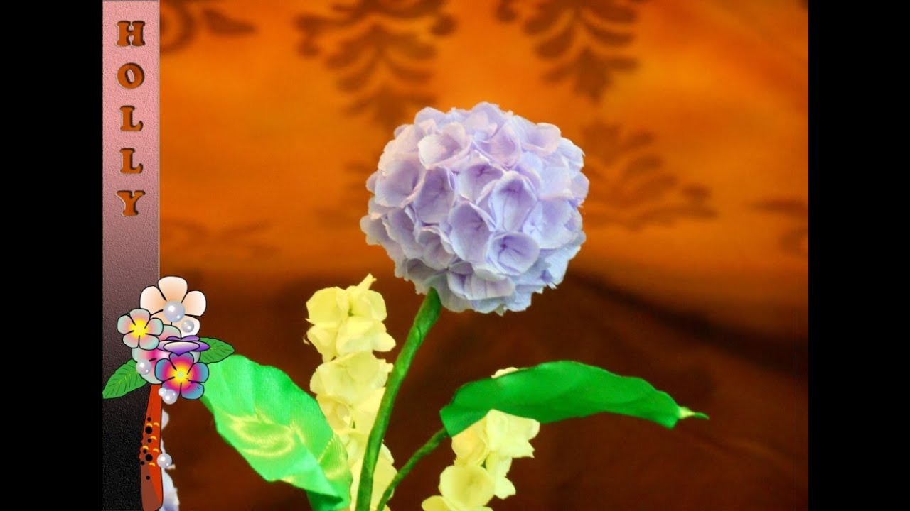 How to make tissue paper flowers (hydrangea) YouTube