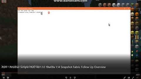 ASH - Another Simple HUD (Ver1.1.0 with Configs) 19w09a 1.14 Snapshot Fabric Follow Up Overview