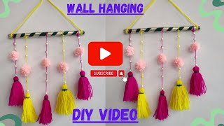 wall hanging diy video|Home decor ideas with woolhome decoration ideas #craft #homedecor #diy