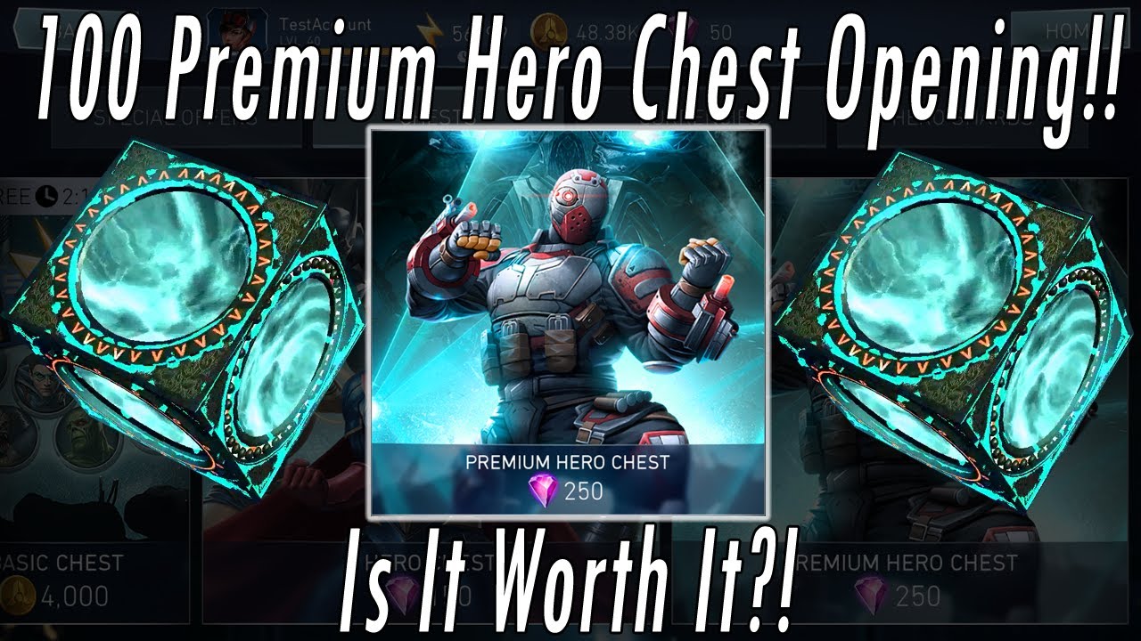 100 Premium Chest Opening!! Are They Worth It? Gold Hero/Silver Character Chances Injustice 2