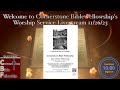WCBF Sunday Worship Service - 11/26/23 - Colby Kinser, Superintendent, Midwest District