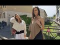 live - italian High end fashion hand made with 2 stunning models in Milan