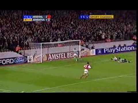 Ljungberg & Bergkamp Great Team Goal - Arsenal v Juventus, Dec-01