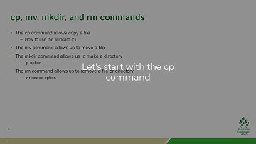 Linux fundamentals 2.1: cp, mv, mkdir and rm commands