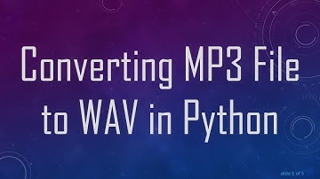Converting MP3 File to WAV in Python