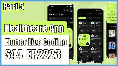[Flutter] Flutter Live Coding EP2223 (Healthcare App UI Part 5)