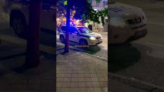 Police flashing lights