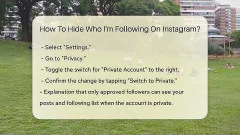 How To Hide Who I