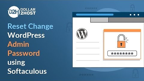 How to reset / change WordPress admin password using Softaculous Apps installer