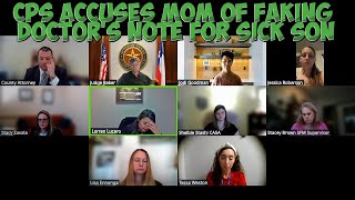 CPS Accuses Mom of Faking Doctor's Note for Sick Son