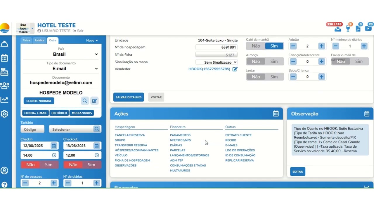 Vídeo como localizar reserva pelo numero de ficha e dar baixa no pagamento TDF
