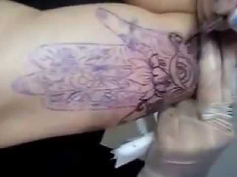 Tatuaje Mano De Fatima Con Flor De Loto Youtube