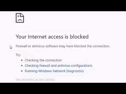 How To Fix Your Internet Access Is Blocked In Chrome Browser (ERR_NETWORK_ACCESS_DENIED)