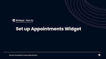 Set Up Appointments Widget