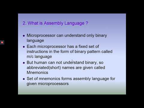 MALP Unit 1 (1.1 Introduction to microprocessor and Assembly Language Programming)