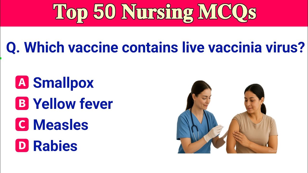Top 50 Vaccines Nursing MCQs | Most repeated & essential Nursing MCQs | BTSC, RN, NCLEX, OSC EXAM