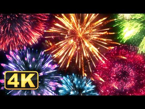 4K Amazing Fireworks Show with Sound! 12 Hours of the Most Expensive Fireworks Show Ever!