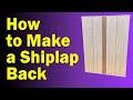 Furniture Making Techniques - How to Make a Shiplap Case Back