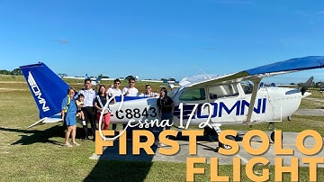 C-172 First Solo Flight | Omni Aviation | Student Pilot