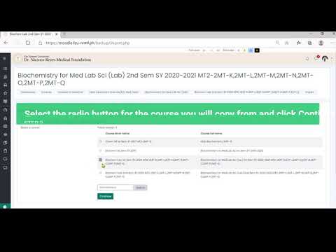 COPY MOODLE CONTENT TO ANOTHER COURSE