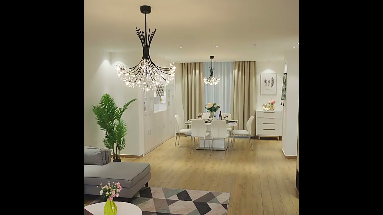 Modern minimalist dandelion chandelier