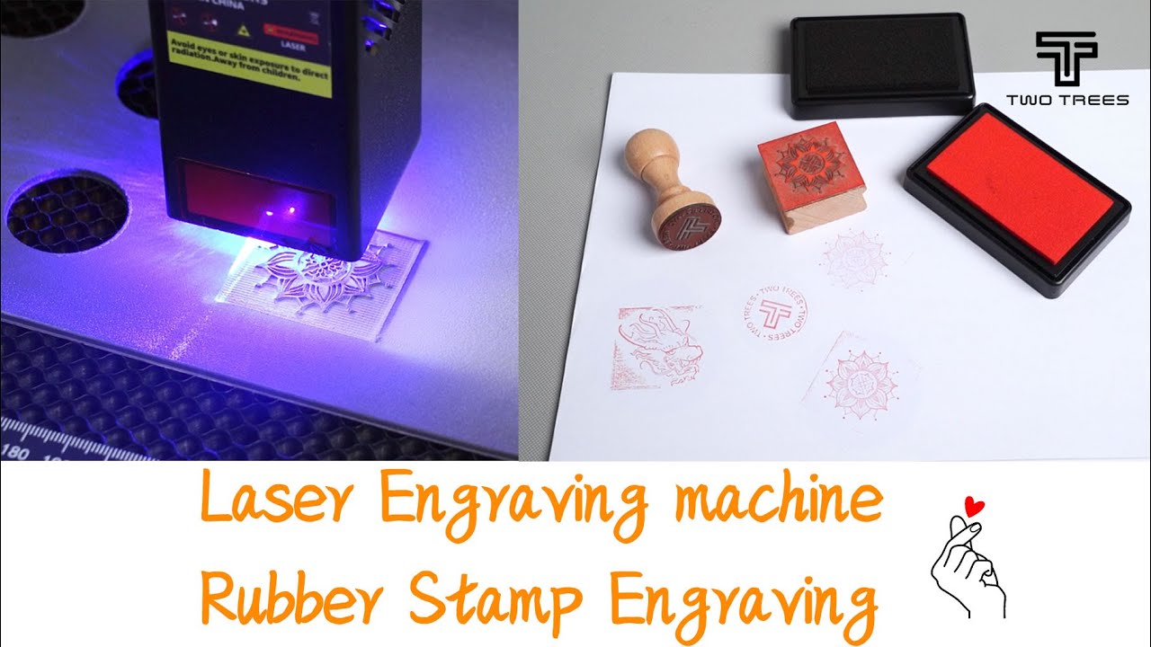 TWO TREES Laser Engraving machine Rubber Stamp Engraving YouTube