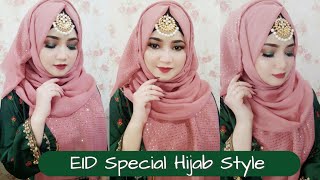 Eid Special Hijab Style 2022 💚 Hijab Style With Tikli 💖 Beauty Reflect By Nipa screenshot 5