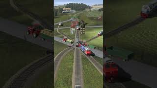 Banyak Loko Lewat Persimpangan Berbahaya #trainzsimulator #train #automobile #gaming #gameplay #kai