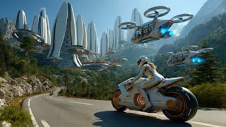 FUTURISTIC ECO CITY | 1 Hour Sci-Fi Ambient Soundscape | 4K (Calm, Deep Focus, Chill)