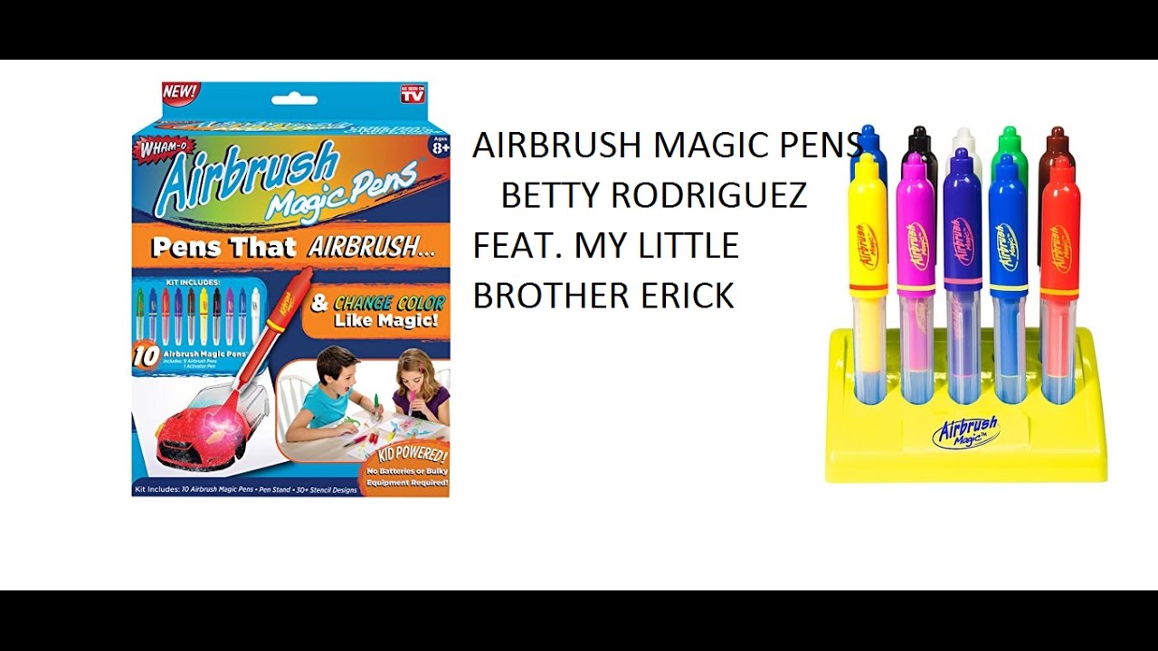Product testing airbrush magic  pens with my brother YouTube
