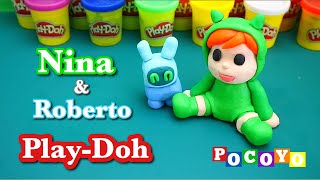How To Make Nina And Roberto From Pocoyo With Playdoh Step By Step Tutorial.