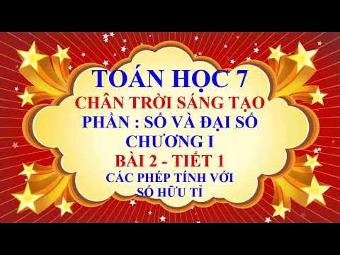 Outline Video Toán học lớp 7 - Chân trời sáng tạo - Chương 1 - Bài 2 - Các phép tính với số hữu tỉ - Tiết 1