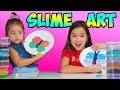 У Маши новая идея - рисунки слаймами👌 Слайм арт челлендж Slime ART Challenge