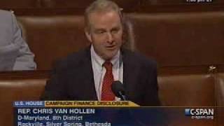 Rep. Chris Van Hollen on the DISCLOSE Act