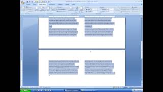 MS WORD - Columns, Newspaper Style