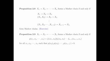 Chapter 2 Information Measures - Section 2.1 C Independence and Markov Chains