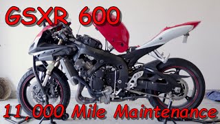 GSXR 600 11,000 Mile Maintenance