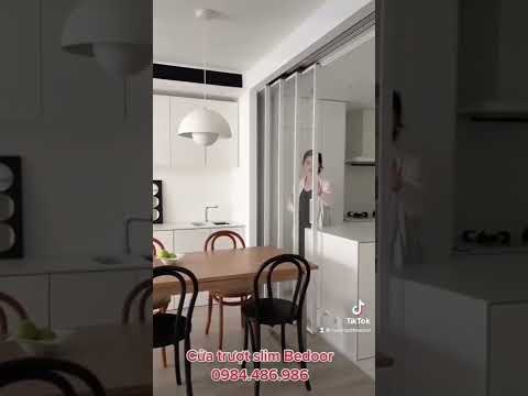 Video Cửa trượt slim ray âm trần, khung nhôm trắng - youtube