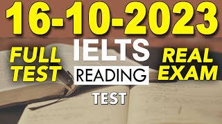 IELTS READING PRACTICE TEST 2023 WITH ANSWER | 16.10.2023