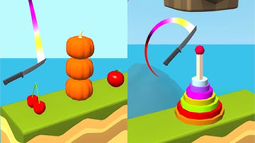 Knife Jump! Very Satisfying And Relaxing ASMR Slicing Game