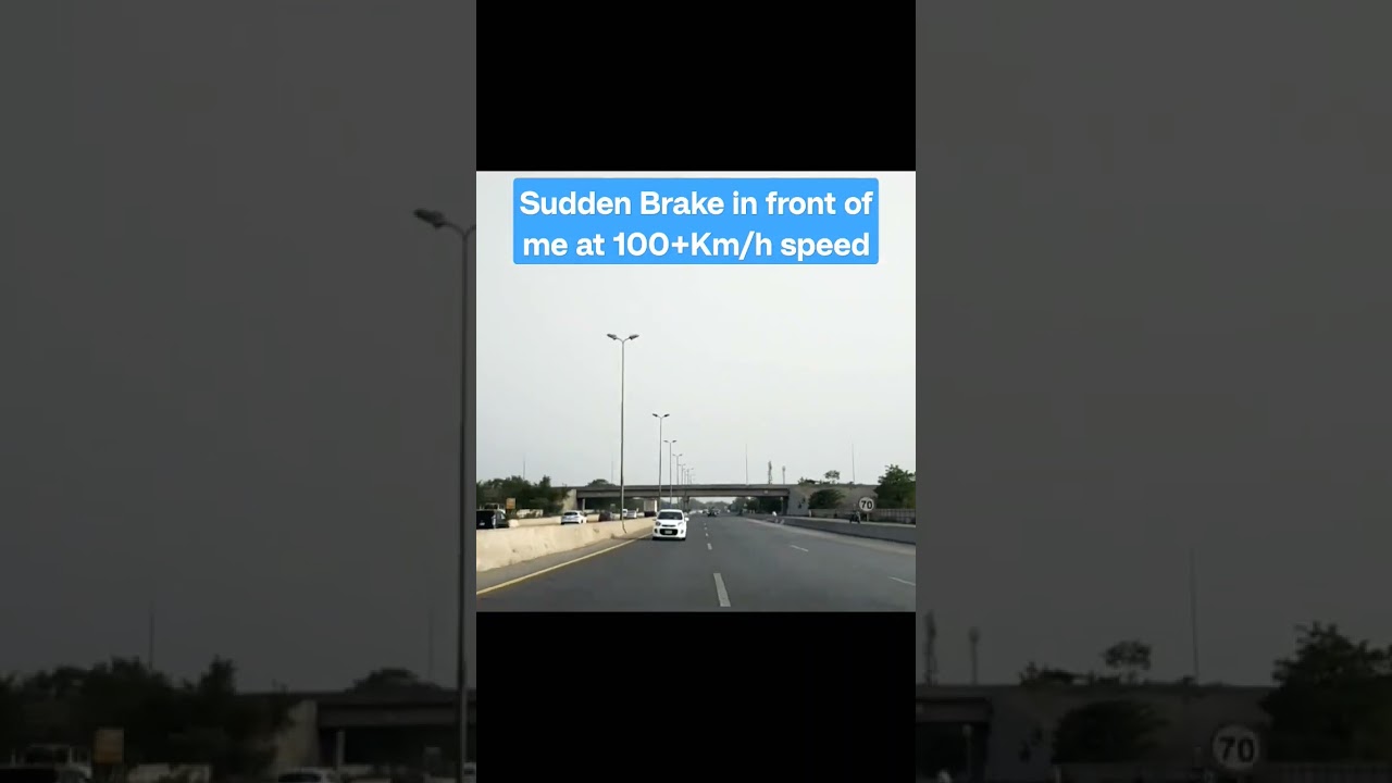 Sudden Brake at High Speed - Road Safety Lesson