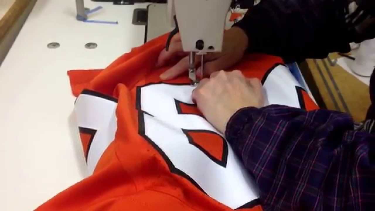 sewing numbers on jersey