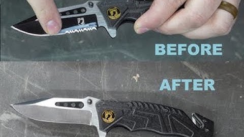 Removing Serrations on a Knife