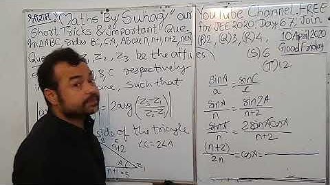 67d Day Lec 6 Complex Numbers Crash Course JEE Main Advanced 2020 Complete Maths in 60 Days