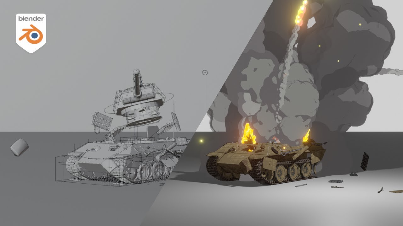 how i made the tank explode animation in blender