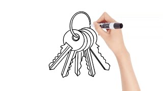 Drawing a bunch of keys : : easy drawing