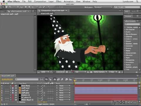 Adobe After Effects CS4 Tutorial 23 - Layers Work