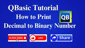 QBasic Program To  Convert Decimal To Binary Number ||QBasic Tutorial in Hindi